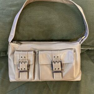 Perlina Pearlized Gray Shoulder Bag